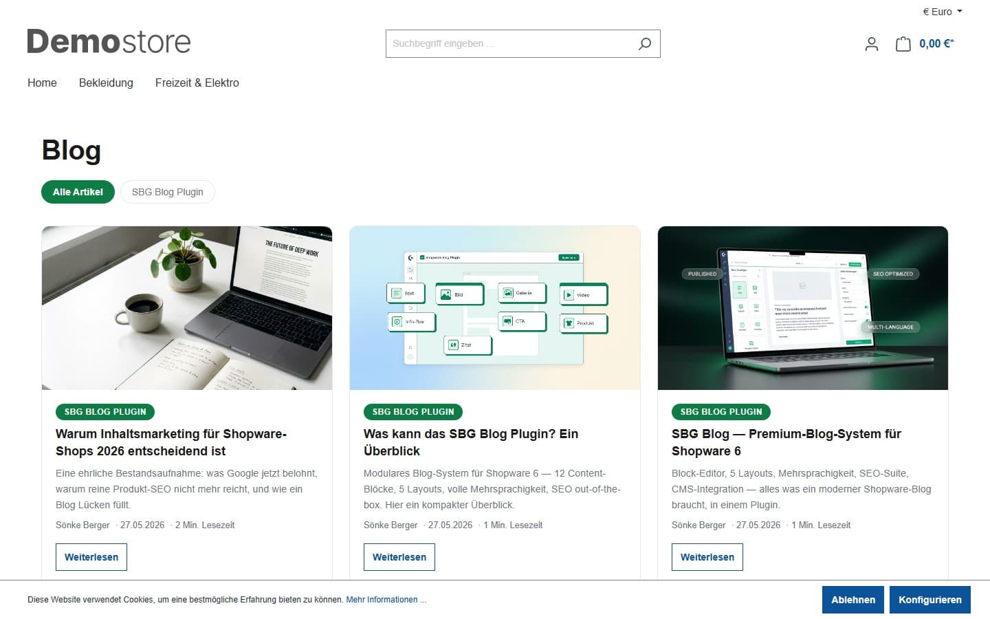 SBG Blog – Artikel-Listing mit 3-Spalten-Grid im Shopware-Storefront