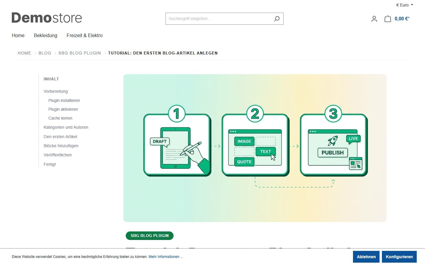 SBG Blog – Magazin-Layout mit automatischem Inhaltsverzeichnis (TOC)